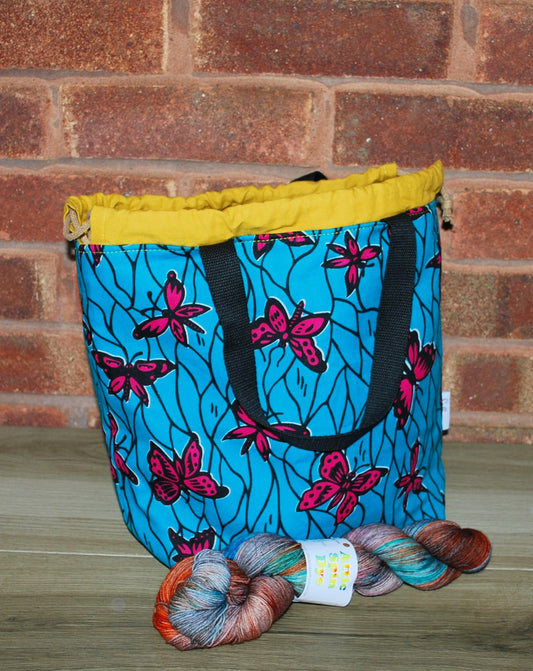 Large Colourful African Print Project Bag