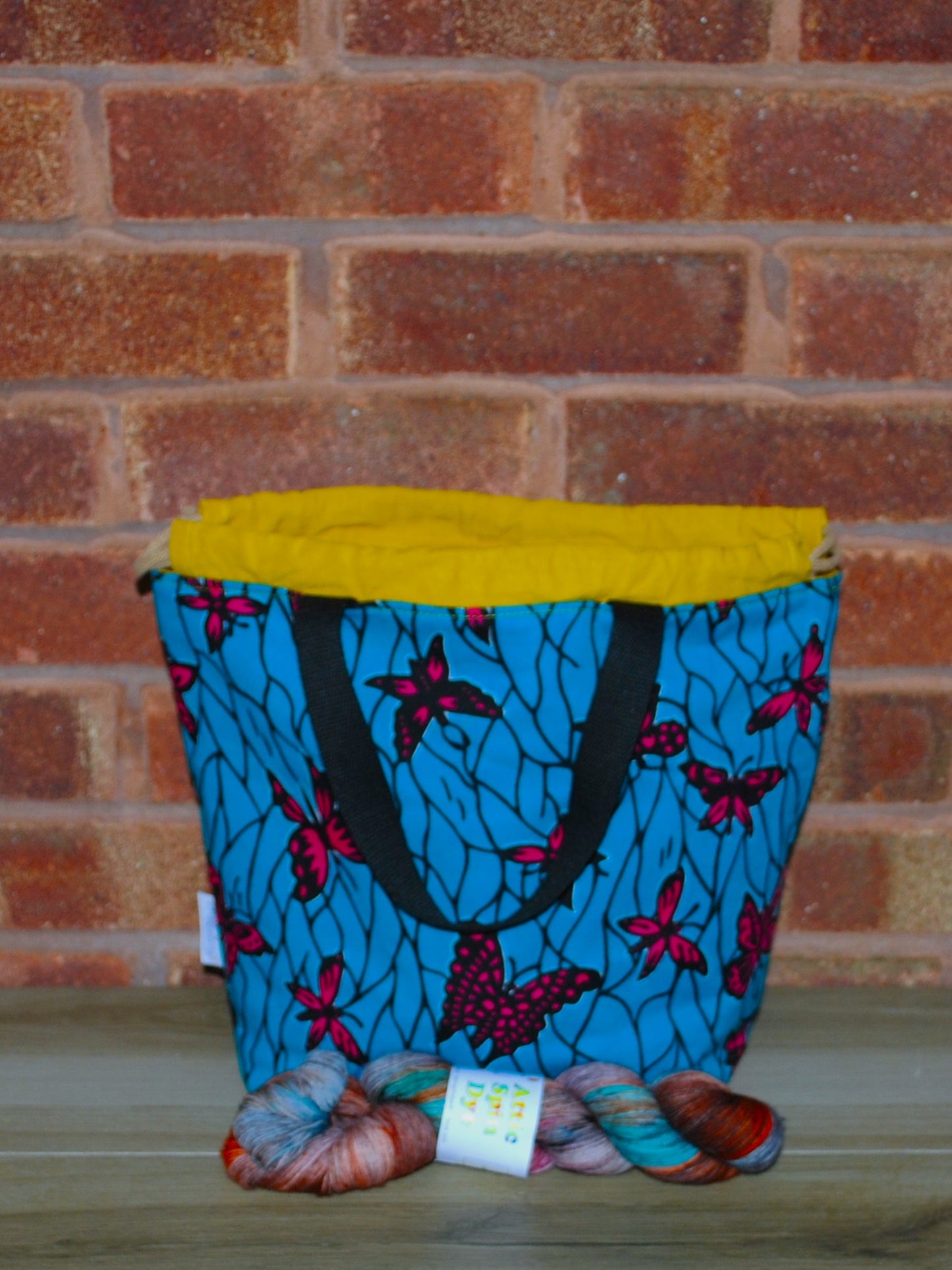 Large Colourful African Print Project Bag