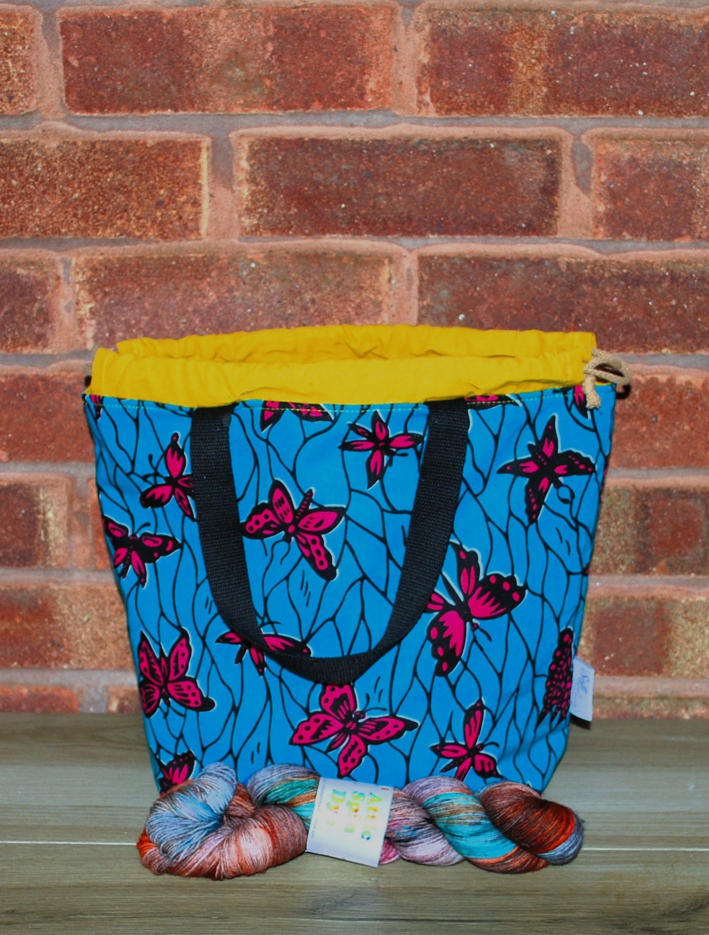 Large Colourful African Print Project Bag