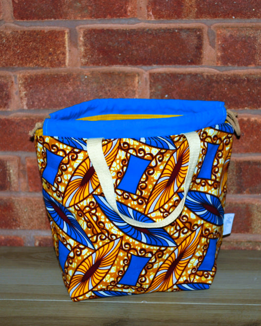 Large Colourful African Print Project Bag