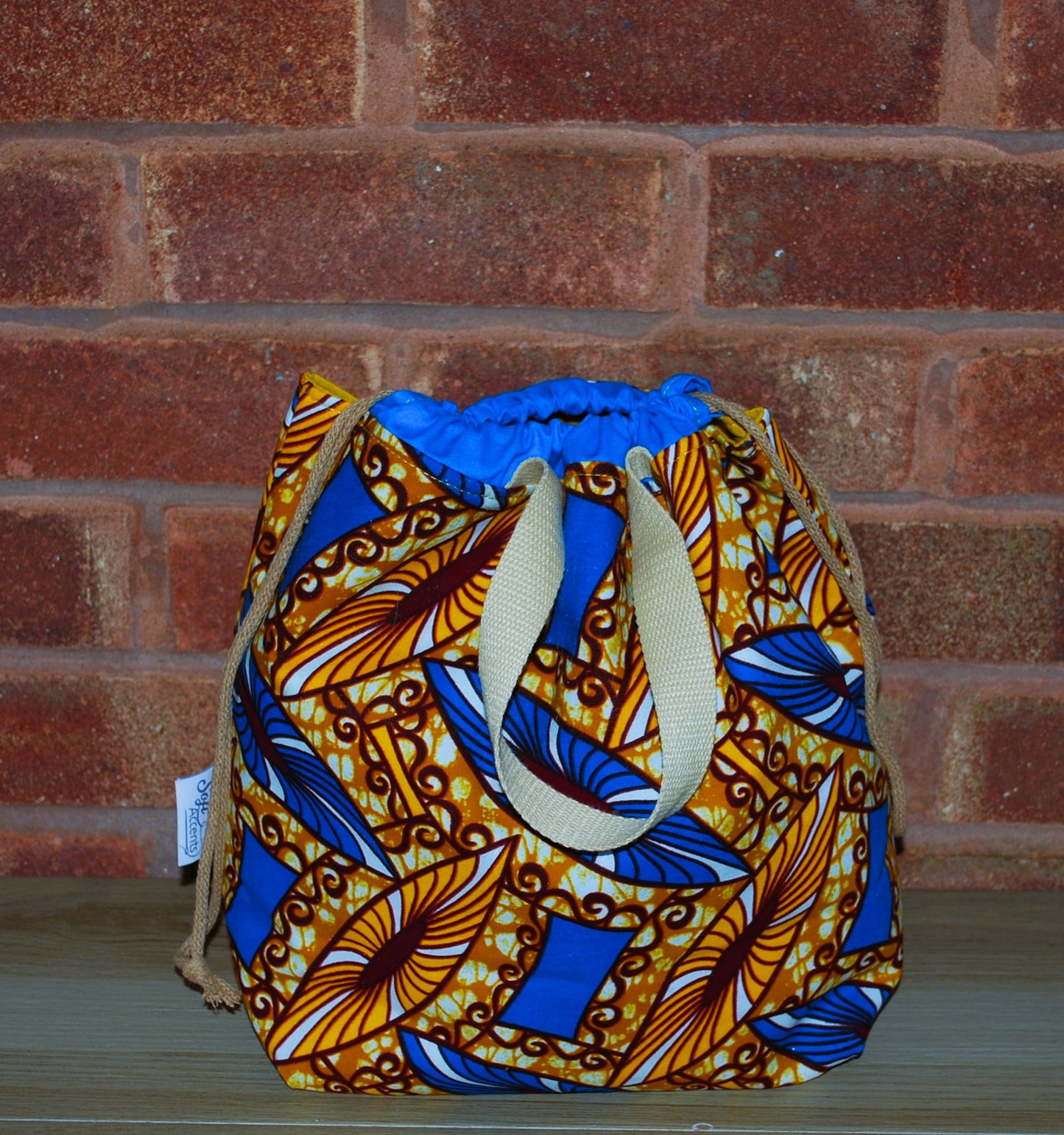 Large Colourful African Print Project Bag