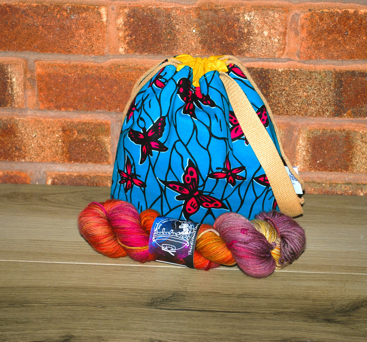 Butterfly Print Small Farai Project Bag