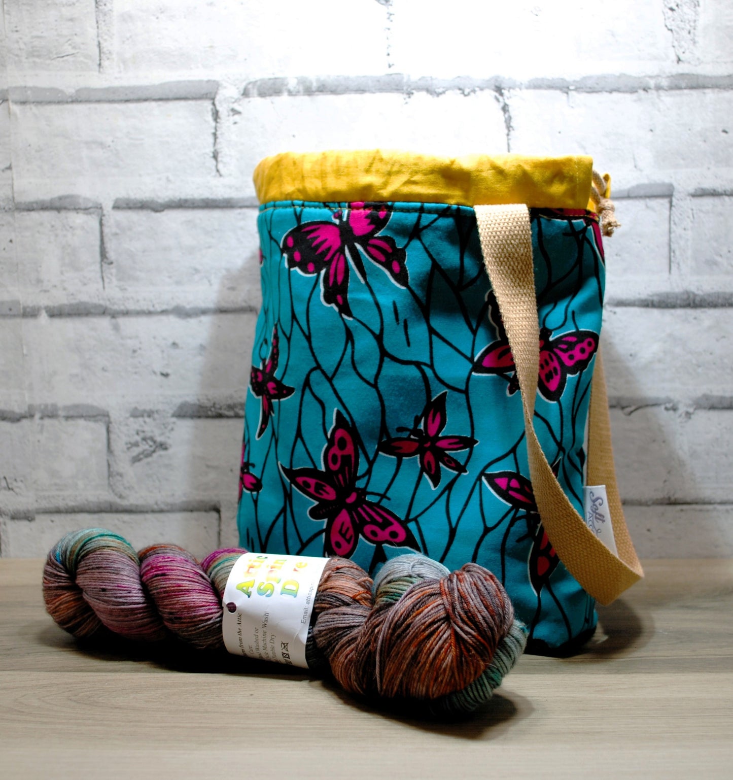 Butterfly Print Small Farai Project Bag