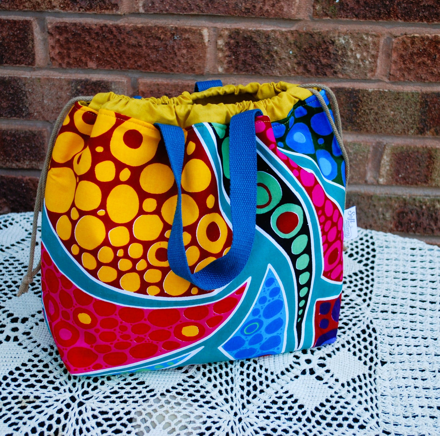 Abstract MultiColour Extra Large Farai Project Bag
