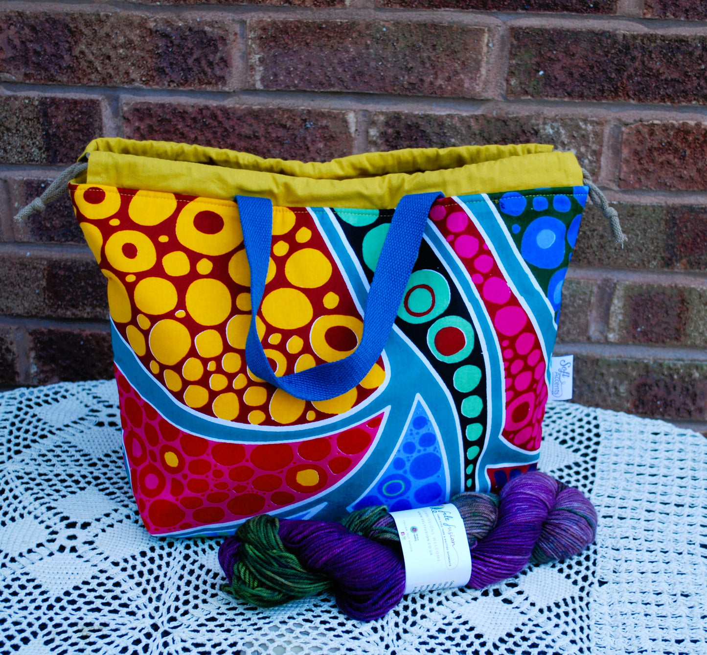 Abstract MultiColour Extra Large Farai Project Bag