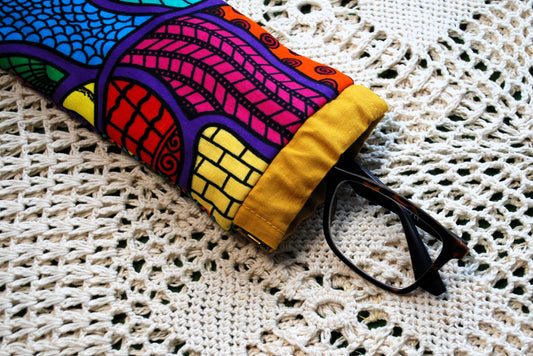 Flexi Frame Fabric Glasses Case – Vibrant African Print