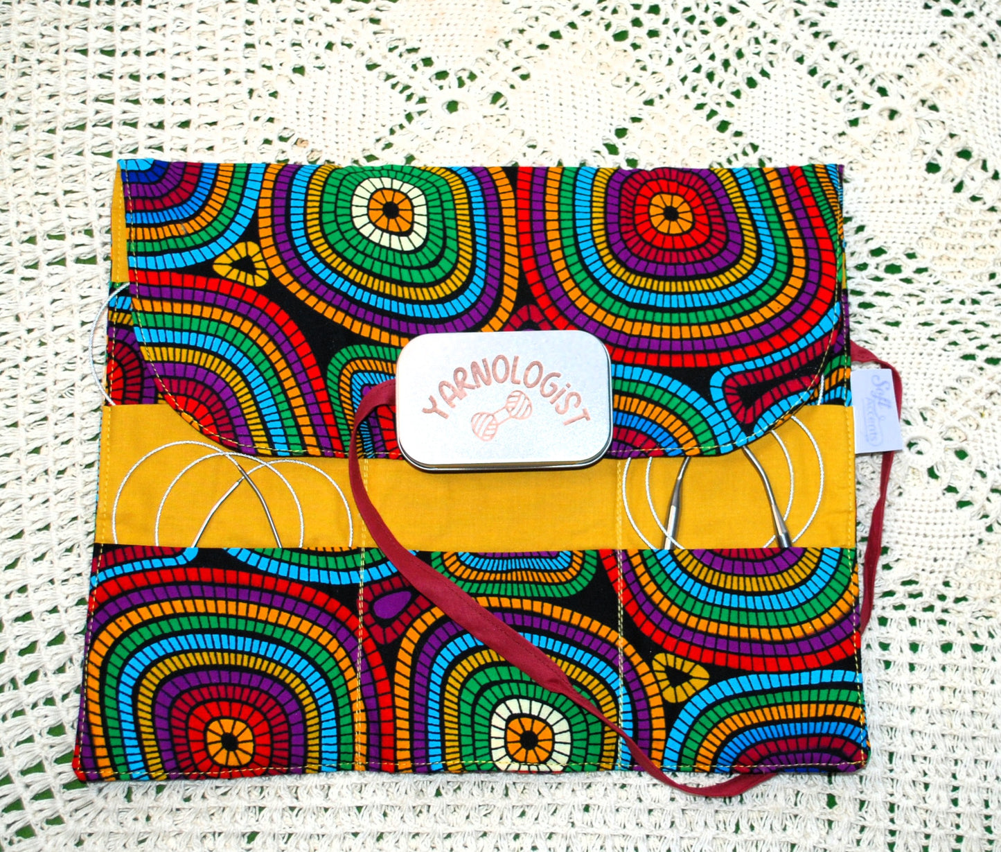 Circular Needle Case with 9 pockets