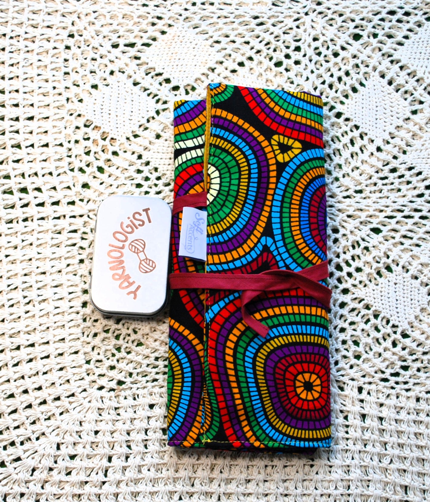 Circular Needle Case with 9 pockets