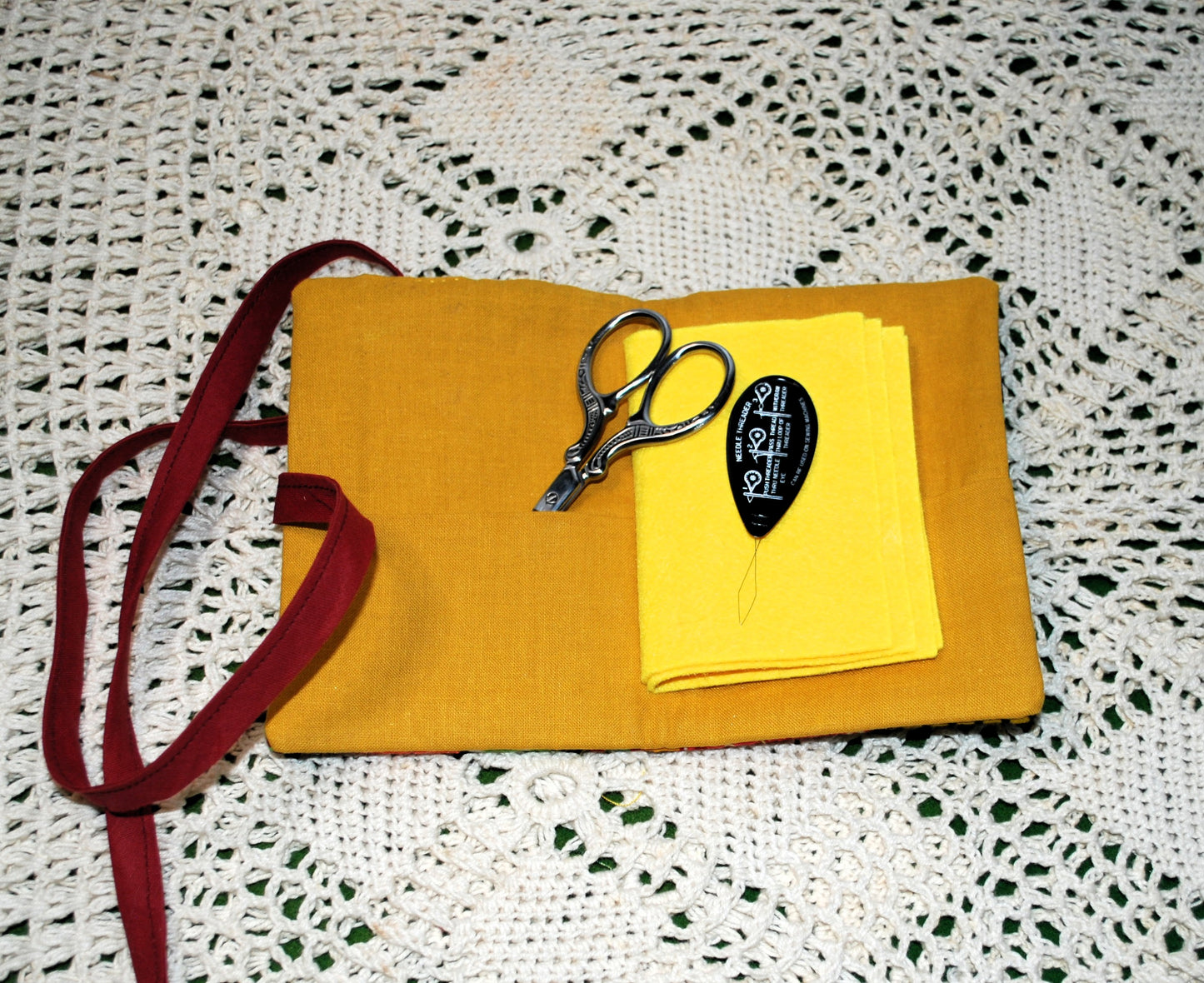 Zero waste Needle Book, Scissors and Needle Threader