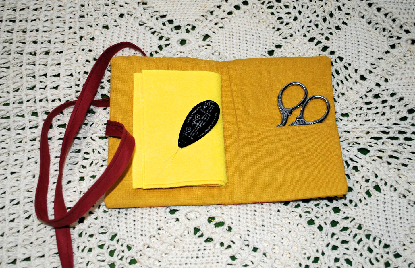 Zero waste Needle Book, Scissors and Needle Threader