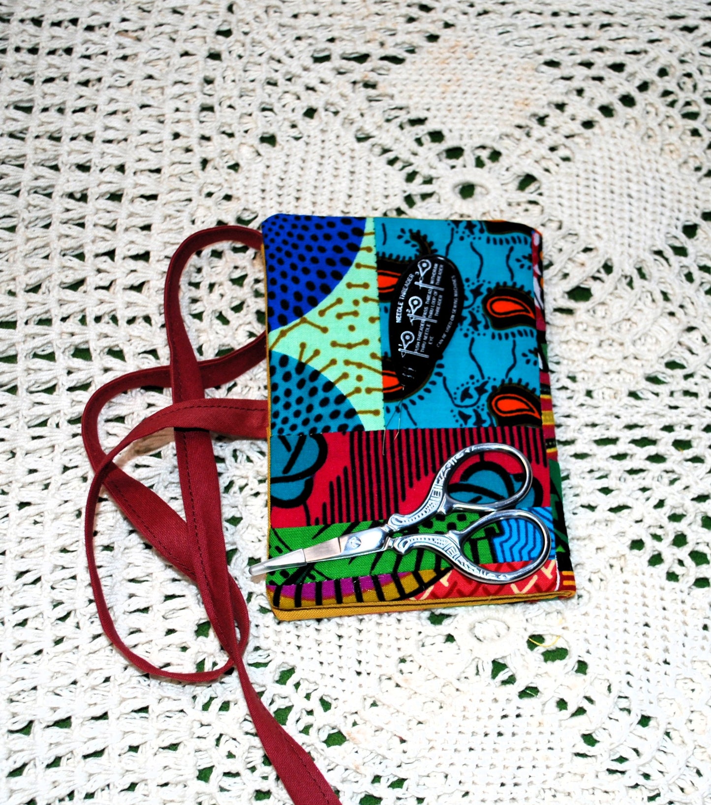 Zero waste Needle Book, Scissors and Needle Threader