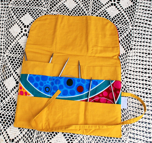 Circular Needle Case with 9 pockets