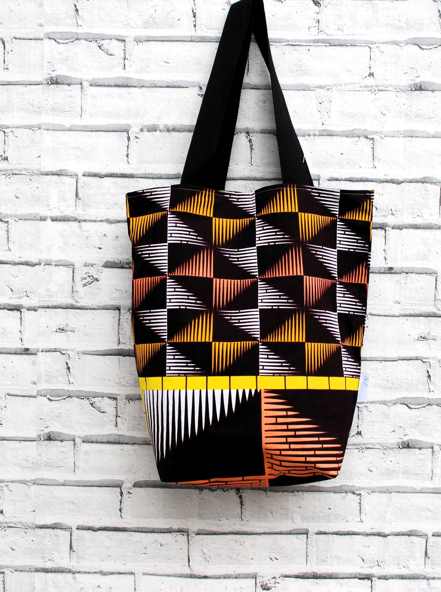 Large Colourful African Print Wax Tote Bag