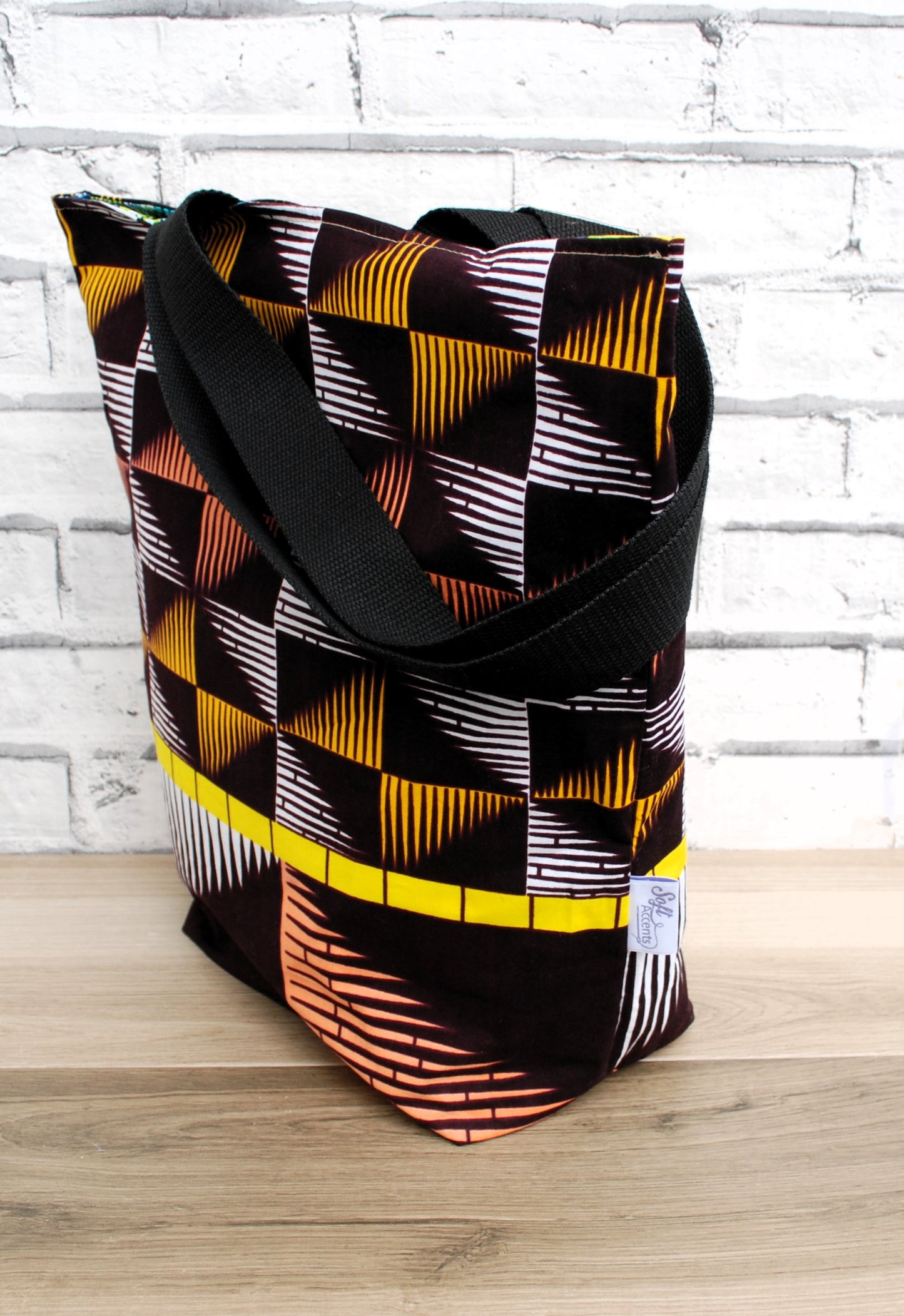 Large Colourful African Print Wax Tote Bag