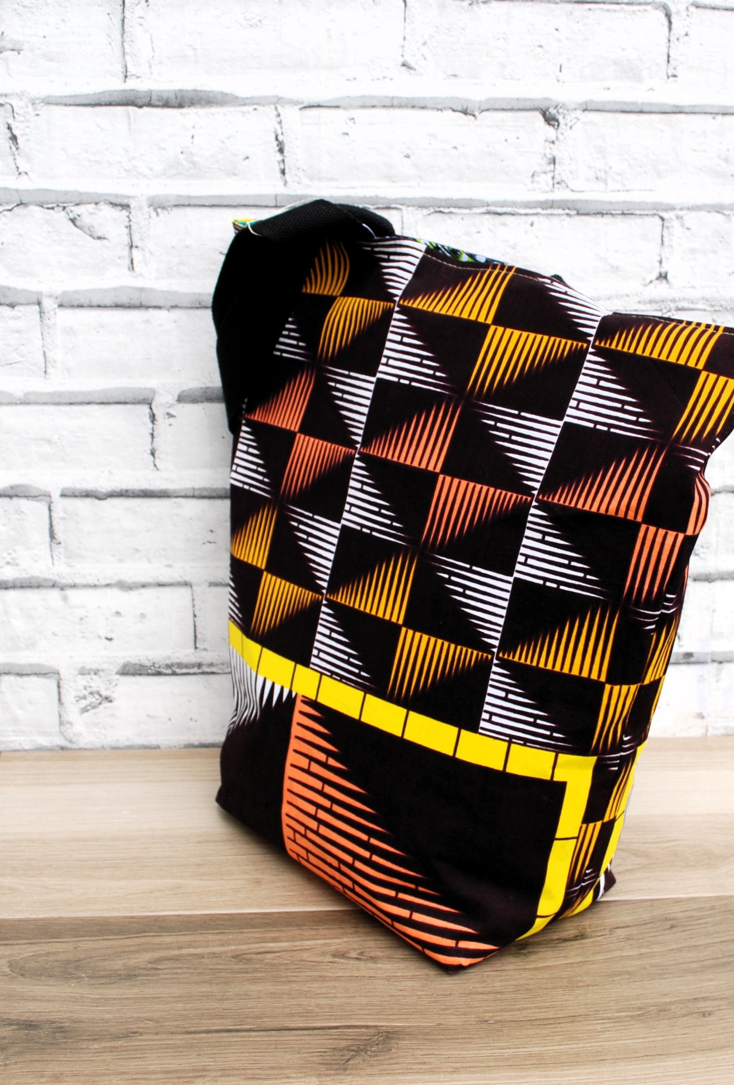 Large Colourful African Print Wax Tote Bag
