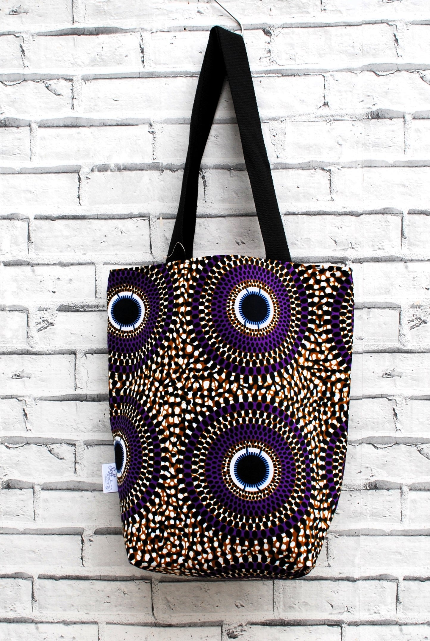 Large Colourful African Print Wax Tote Bag
