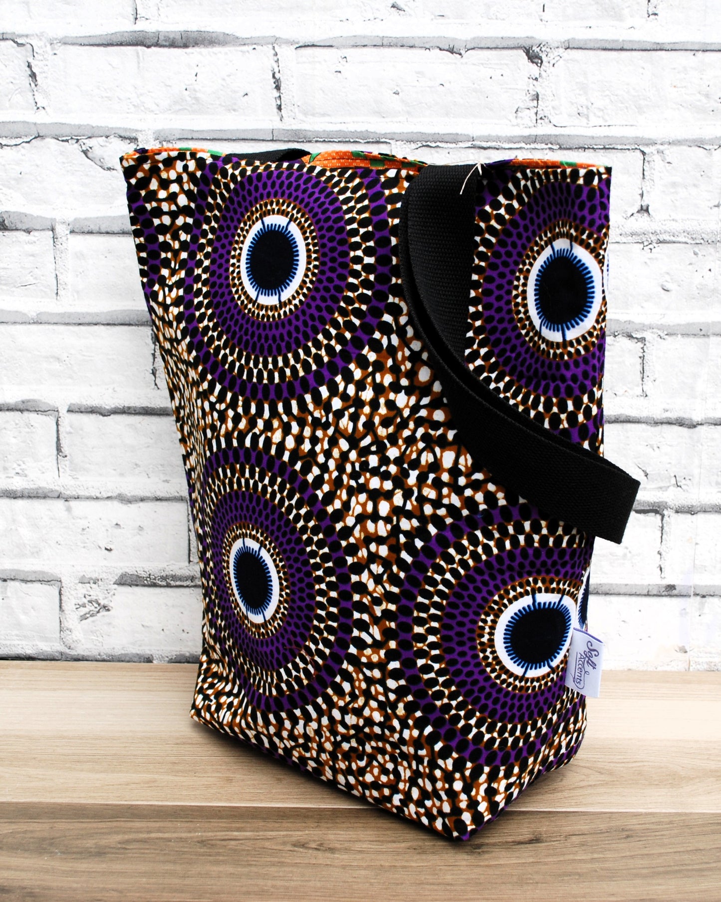 Large Colourful African Print Wax Tote Bag