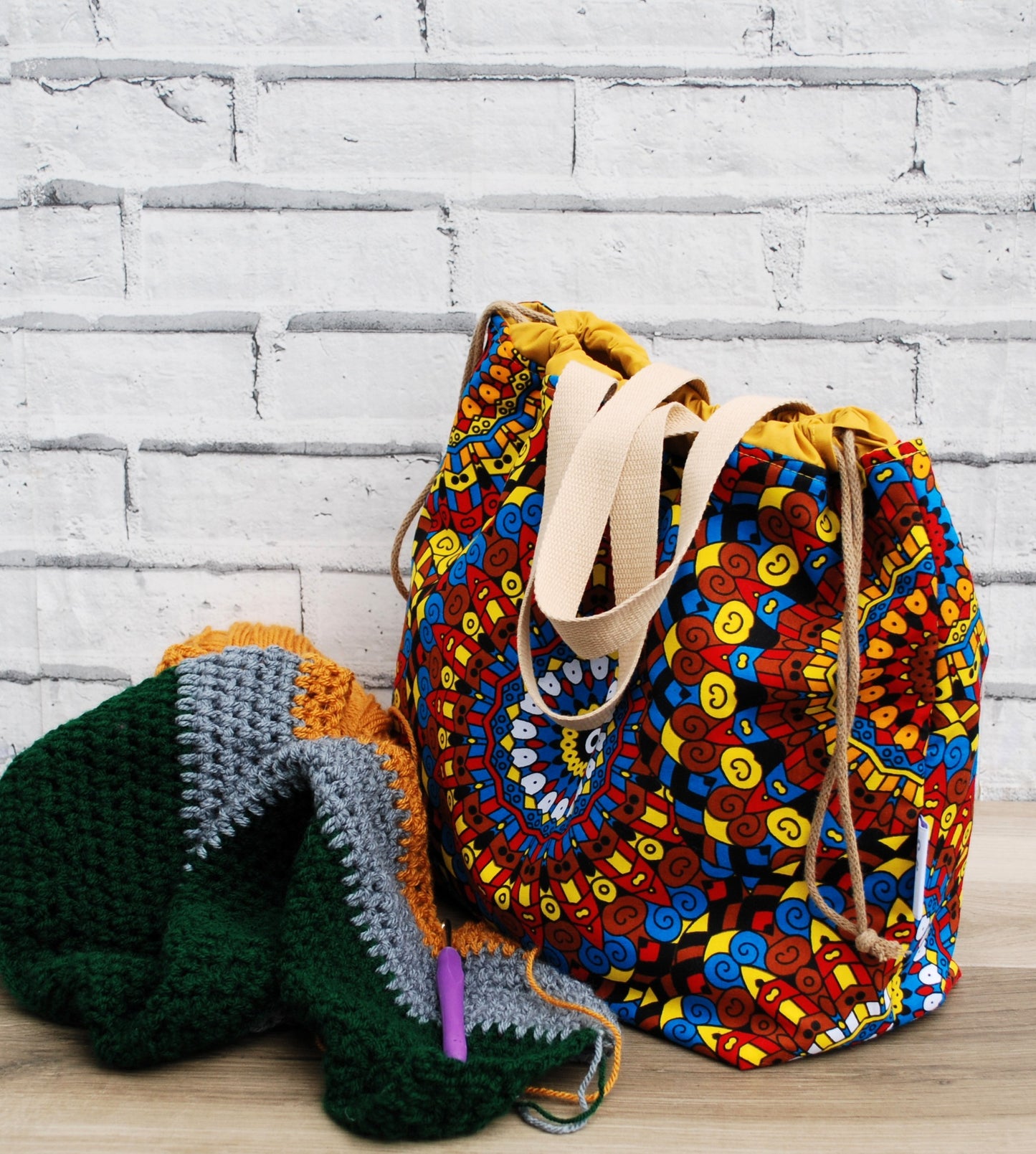 Colourful African Print XL Farai Project Bag
