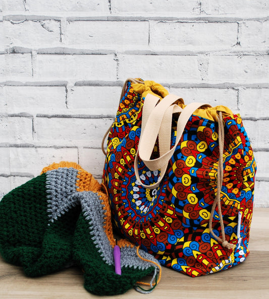 Colourful African Print XL Farai Project Bag
