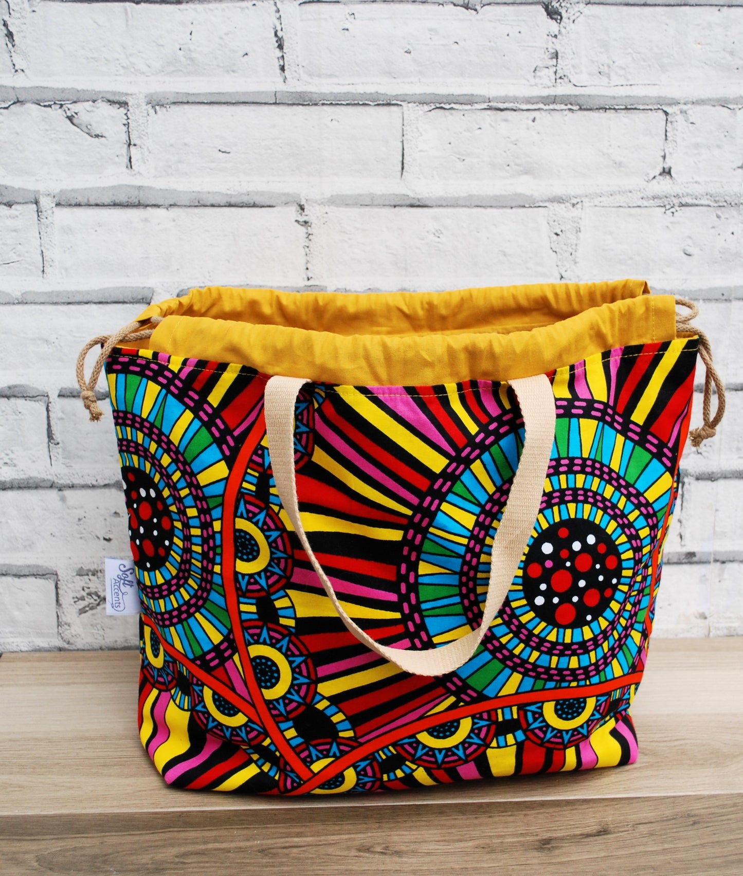 Colourful African Print XL Farai Project Bag