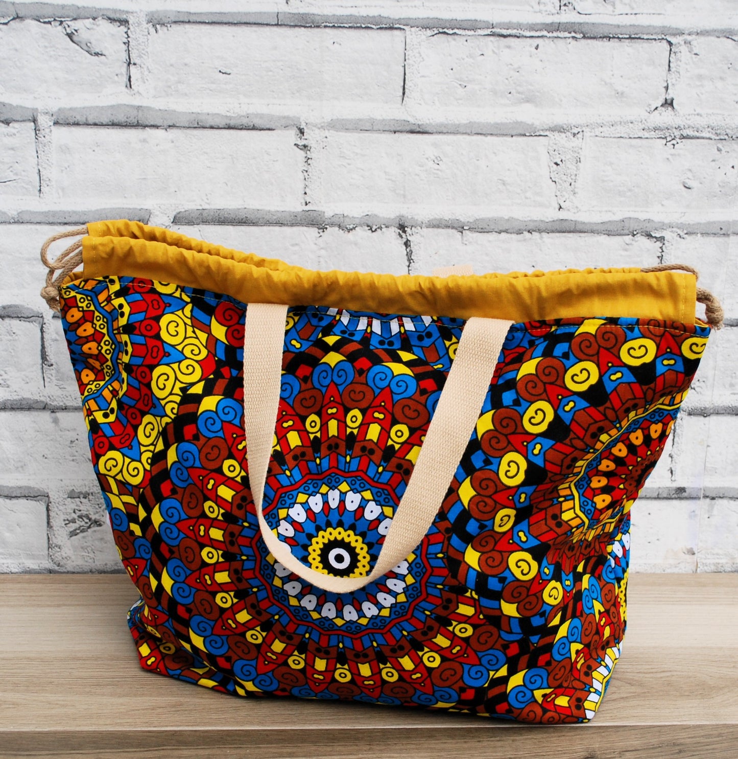 Colourful African Print XL Farai Project Bag